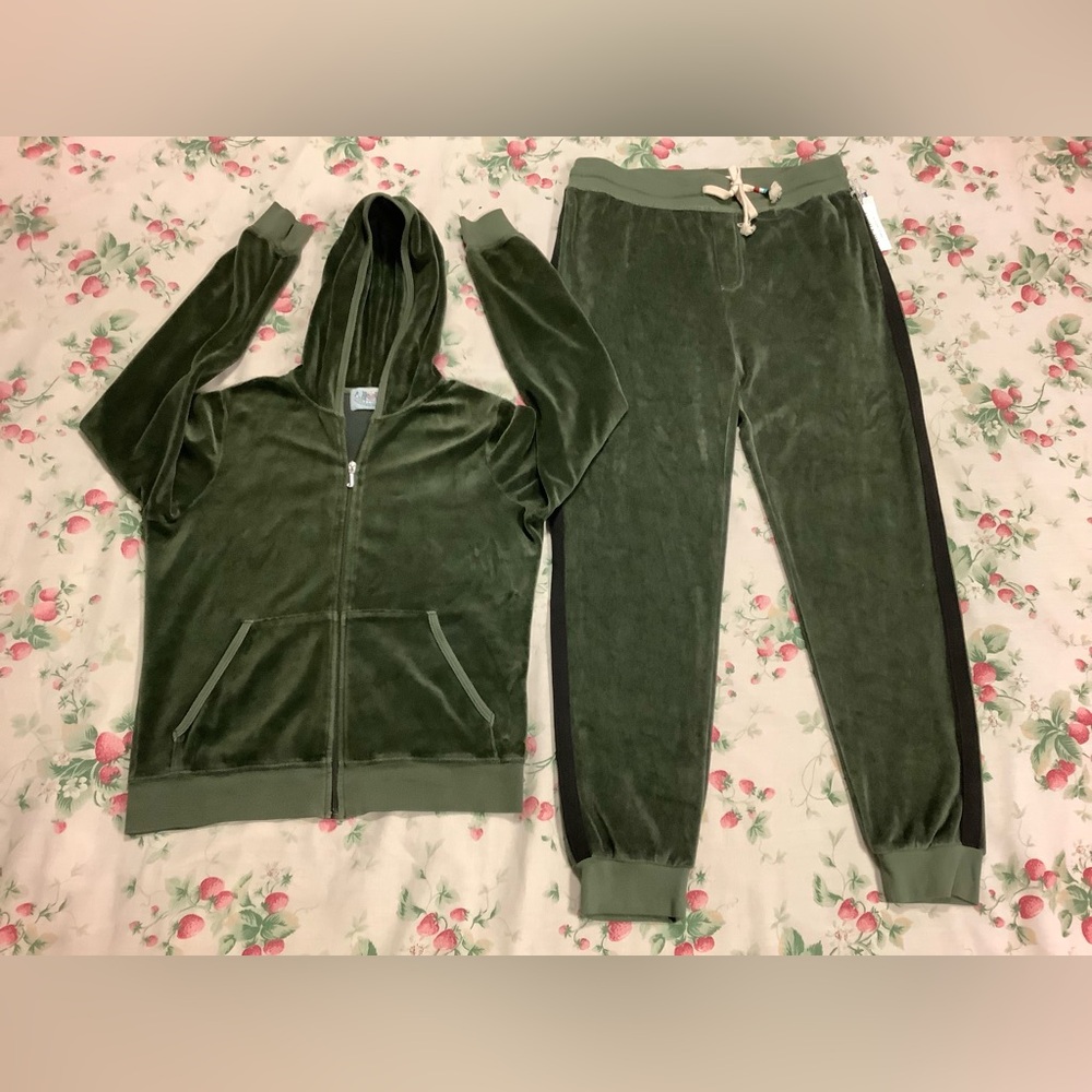 Sol Angeles velour joggers 33 x 28 Juicy Couture zip up hoodie tracksuit